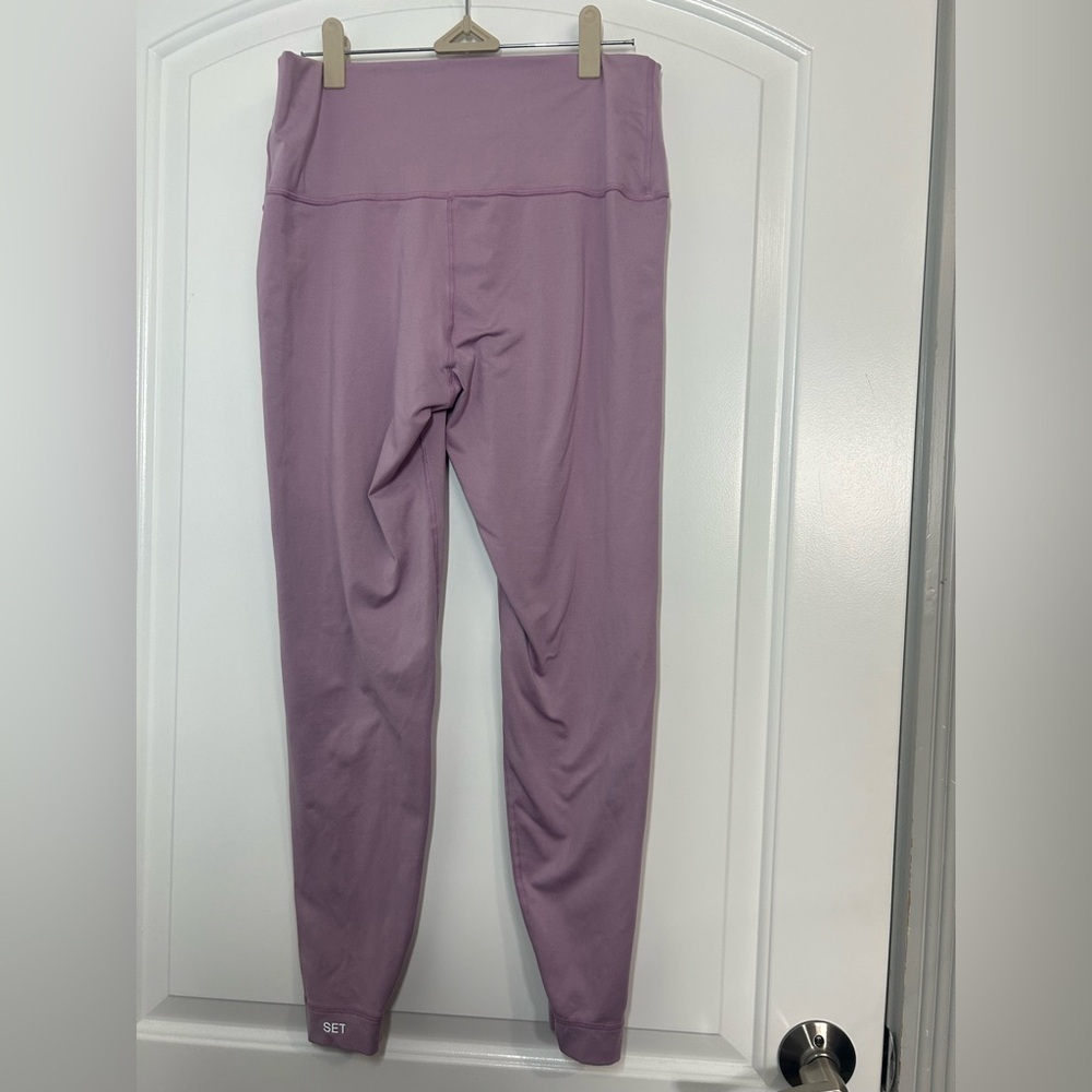 SET ACTIVE High Rise Luxform Leggings Lilac Purple Women's Size XL athleisure